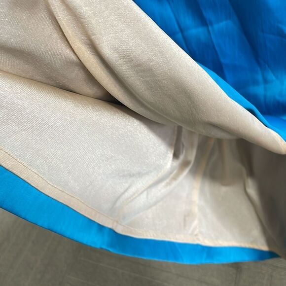 Mandalay Turquoise Blue Dress with Orange Embroidery.  Size 12 L large - Picture 8 of 11